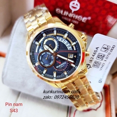 Đồng Hồ Nam Sunrise 1146SA 6 Kim  Kính Sapphire Authentic 43mm