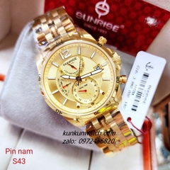 Đồng Hồ Nam Sunrise 1172SA 6 Kim  Kính Sapphire Authentic 43mm