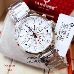 Đồng Hồ Nam Sunrise 1318SA Chronograph 6 Kim Kính Sapphire Authentic 43mm