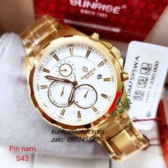 Đồng Hồ Nam Sunrise DM760SWA 6 Kim Kính Sapphire Authentic 43mm