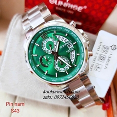 Đồng Hồ Nam Sunrise 1340SA Chronograph 6 Kim Kính Sapphire Authentic 43mm