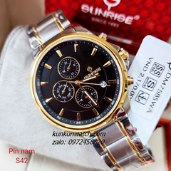 Đồng Hồ Nam Sunrise DM758SWA 6 Kim Kính Sapphire Authentic 42mm