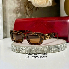 Kính Mát Nữ Gucci Fom Vuông Gọng Nhựa Beo Chống Tia UV 1