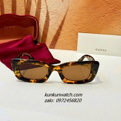Kính Mát Nữ Gucci Fom Vuông Gọng Nhựa Beo Chống Tia UV