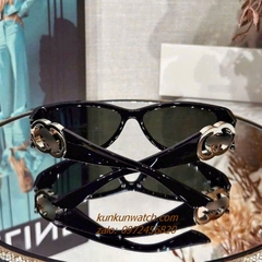 Kính Mát Nữ Gucci Fom Bầu Dục Gọng Nhựa Đen Chống Tia UV
