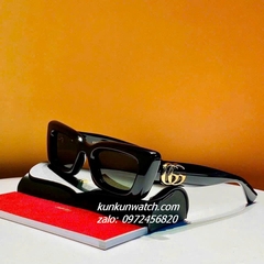 Kính Mát Nữ Gucci Fom Vuông Gọng Nhựa Đen Chống Tia UV 1