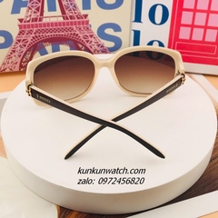 Kính Mát Nữ Gucci GC8431 Fom Bầu Gọng Nhựa Màu Kem Chống Tia UV