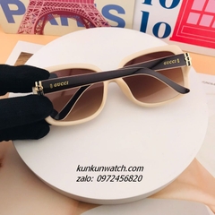 Kính Mát Nữ Gucci GC8431 Fom Bầu Gọng Nhựa Màu Kem Chống Tia UV