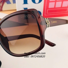 Kính Mát Nữ Gucci GC8431 Fom Bầu Gọng Nhựa Màu Nâu Mắt Trà Chống Tia UV