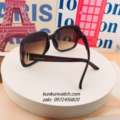 Kính Mát Nữ Gucci GC8431 Fom Bầu Gọng Nhựa Màu Nâu Mắt Trà Chống Tia UV