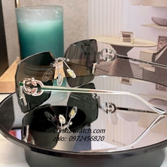 Kính Mát Nữ Gucci GC1326 Fom Vuông Mắt Rêu Gọng Kim Loại Chống Tia UV