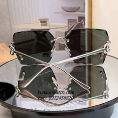 Kính Mát Nữ Gucci GC1326 Fom Vuông Mắt Rêu Gọng Kim Loại Chống Tia UV