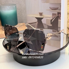 Kính Mát Nữ Gucci GC1326 Fom Vuông Mắt Xám Gọng Kim Loại Chống Tia UV 1