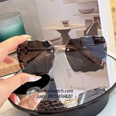 Kính Mát Nữ Gucci GC1326 Fom Vuông Mắt Xám Gọng Kim Loại Chống Tia UV