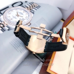 Đồng Hồ Nam Franck Muller Geneve V45 Automatic Mặt Viền Đá Lịch Ngày Phá Cách Dây Đen 45mm x 54mm
