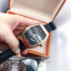 Đồng Hồ Nam Franck Muller Geneve V45 Automatic Lịch Ngày Phá Cách Dây Đen 45mm x 54mm