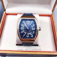 Đồng Hồ Nam Franck Muller Geneve V45 Automatic Lịch Ngày Phá Cách Dây Xanh 45mm x 54mm