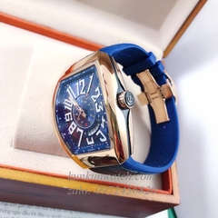 Đồng Hồ Nam Franck Muller Geneve V45 Automatic Lịch Ngày Phá Cách Dây Xanh 45mm x 54mm