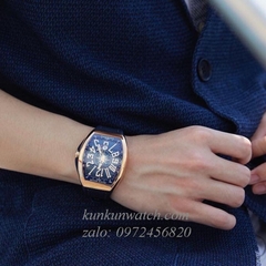 Đồng Hồ Nam Franck Muller Geneve V45 Automatic Lịch Ngày Phá Cách Dây Xanh 45mm x 54mm