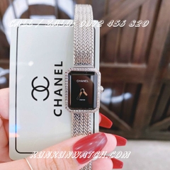Đồng Hồ Nữ Chanel Premiere Rock - Dây Bạc Mặt Đen - 20 x 26mm