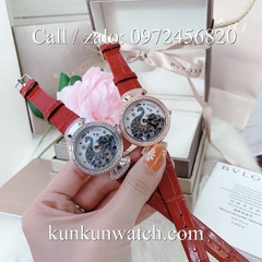 Đồng Hồ Nữ Bvlgari Bulgari BGRND025 - Dây Da Đỏ Vỏ Bạc - 33mm