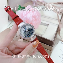 Đồng Hồ Nữ Bvlgari Bulgari BGRND025 - Dây Da Đỏ Vỏ Bạc - 33mm