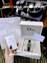 Đồng Hồ Nữ Christian Dior Malice DOND022 - Dây Da Đen Mặt Xanh Phối Sọc - 30mm/34mm