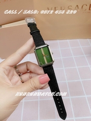 Đồng Hồ Nữ Christian Dior Malice DOND022 - Dây Da Đen Mặt Xanh Phối Sọc - 30mm/34mm