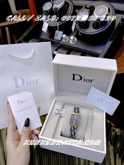 Đồng Hồ Nữ Christian Dior Malice DOND023 - Dây Da Hoa Văn Mặt Xám Phối Sọc - 30mm/34mm