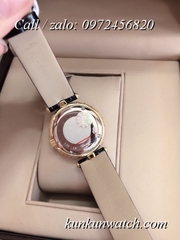 Đồng Hồ Nữ Chopard CPND065 Đính Hạt Chấu - Dây Da Đen Mặt Đen Vỏ Vàng - 32mm