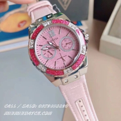 Đồng Hồ Nữ Guess W0775L15 - Đính Pha Lê Phá Cách - Dây Da - 39mm