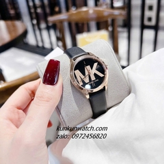 Đồng Hồ Nữ Michael Kors Jaycie MK2860 Rose Gold Họa Tiết MK Dây Da 33mm