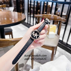 Đồng Hồ Nữ Michael Kors Jaycie MK2860 Rose Gold Họa Tiết MK Dây Da 33mm