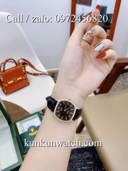 Đồng Hồ Nữ Rolex RLND021 - Dây Đen Mặt Đen - 33mm