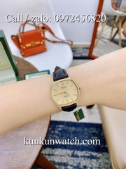 Đồng Hồ Nữ Rolex RLND022 - Dây Đen Mặt Vàng - 33mm