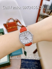 Đồng Hồ Nữ Rolex RLND024 - Dây Da Cam - 33mm