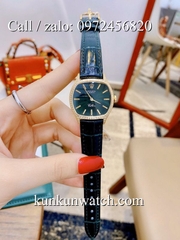 Đồng Hồ Nữ Rolex RLND026 - Dây Da Xanh Lá - 33mm