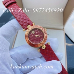 Đồng Hồ Nữ Versace Vanitas Mini - Dây Da Đỏ - 30mm