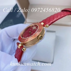 Đồng Hồ Nữ Versace Vanitas Mini - Dây Da Đỏ - 30mm