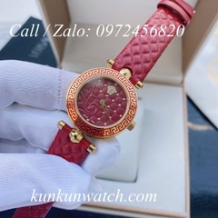 Đồng Hồ Nữ Versace Vanitas Mini - Dây Da Đỏ - 30mm