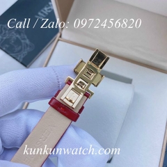Đồng Hồ Nữ Versace Vanitas Mini - Dây Da Đỏ - 30mm
