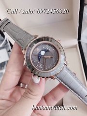 Đồng Hồ Nữ Swarovski Octea Lux Moon - Dây Xám Vỏ Vàng Hồng - 38mm