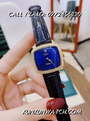 Đồng Hồ Nữ Rolex RLND013 - Dây Đen Mặt Xanh - 34mm