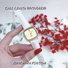 Đồng Hồ Nữ Rolex RLND014 - Dây Trắng Mặt Vàng - 34mm