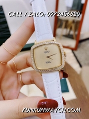 Đồng Hồ Nữ Rolex RLND014 - Dây Trắng Mặt Vàng - 34mm