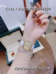 Đồng Hồ Nữ Rolex RLND014 - Dây Trắng Mặt Vàng - 34mm