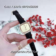 Đồng Hồ Nữ Rolex RLND011 - Dây Đen Mặt Vàng - 34mm
