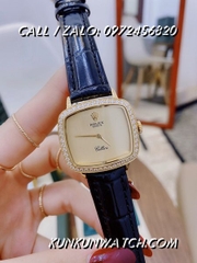 Đồng Hồ Nữ Rolex RLND011 - Dây Đen Mặt Vàng - 34mm