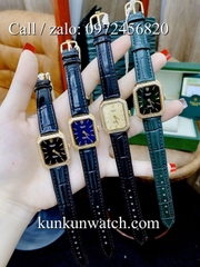 Đồng Hồ Nữ Rolex RLND031 - Dây Da Đen Mặt Vàng - 18 x 26mm