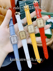 Đồng Hồ Nữ Rolex RLND0391 - Dây Da Xanh Lơ -18 x 26mm